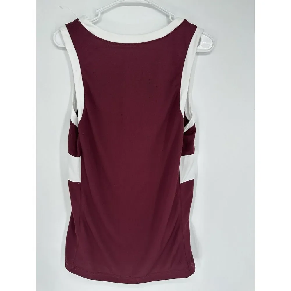 Nike Team Engineered Jersey Nike Dri Fit Size Small‎ Maroon And White Tank
